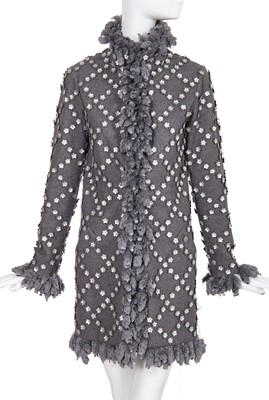 Lot 8 - A fine Chanel by Karl Lagerfeld felted grey wool coat, 'Paris-Bombay' collection, Métiers d'Art, Pre-Fall 2012