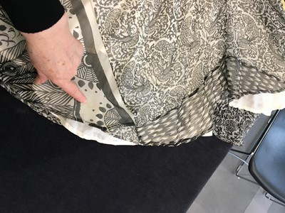 Lot 551 - A Thea Porter black chiffon blouse and two chiffon skirts, circa 1971