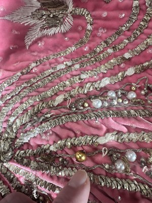 Lot 464 - Josephine Baker's embellished pink velvet cape, 1950s-60s