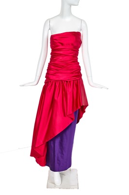 Lot 387 - A Balmain haute couture by Erik Mortensen satin evening gown, circa 1986