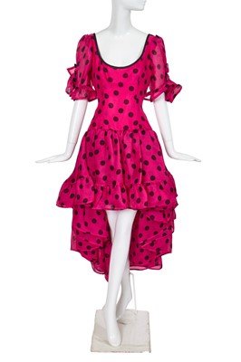 Lot 271 - An Yves Saint Laurent flamenco-inspired gazar cocktail dress, early 1990s