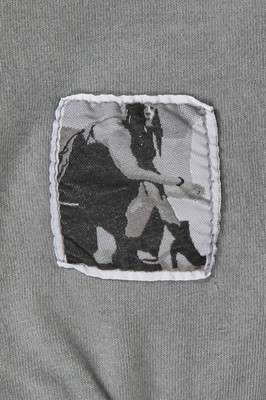 Lot 97 - A Rick Owens men's grey and black leather and cotton ensemble, circa 2008