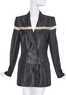 Lot 300 - An Alexander McQueen mesh inset short dress, 'Untitled' collection, Spring-Summer, 1998