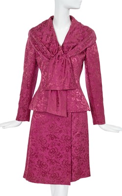 Lot 319 - A Christian Dior by John Galliano pink damask suit, 'Sportswear on Heels' collection, Autumn-Winter, 1998-99