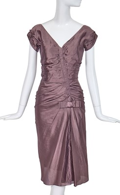 Lot 189 - A Christian Dior by John Galliano steel-grey taffeta cocktail dress, pre-collection, 2006