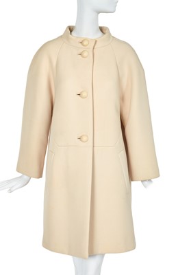 Lot 435 - A Christian Dior haute couture by Marc Bohan ivory wool coat, Autumn-Winter 1967-68
