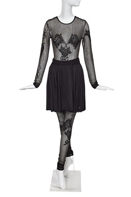 Lot 328 - A rare John Galliano 'tattoo' ensemble, 'Suzie Sphinx' collection, Autumn-Winter 1997-98