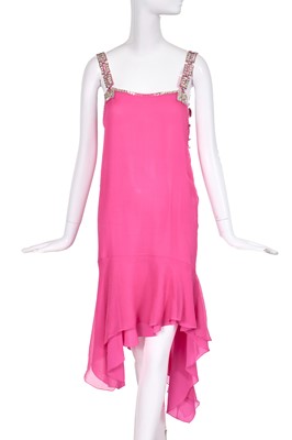 Lot 314 - A John Galliano shocking-pink chiffon 'flapper' dress, 'Cabaret' collection, Autumn-Winter 1998-99