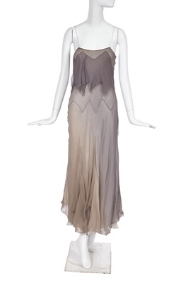 Lot 190 - A John Galliano ombré grey chiffon classic bias-cut gown, Resort 2006