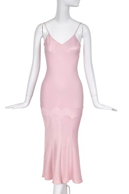 Lot 336 - A John Galliano powder-pink crêpe evening gown, 'Pin-up' collection, Spring-Summer 1995