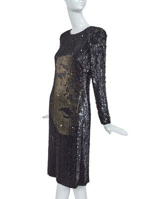 Lot 146 - An Alexander McQueen black sequined Isabella Blow portrait dress, 'La Dame Bleue' collection, Spring-Summer 2008