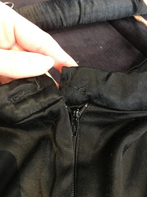 Lot 356 - A pair of Vivienne Westwood black satin hot pants, 'Dressing Up' collection, Autumn-Winter 1991-92