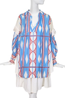 Lot 365 - A Westwood/McLaren Navajo print cotton ensemble, 'Pirate' collection, Autumn-Winter 1981-82