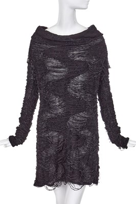 Lot 403 - A John Galliano distressed-effect sweater dress, 'Hairclips' collection, Autumn-Winter 1988-89