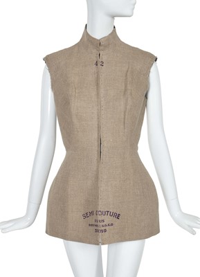 Lot 241 - A Maison Martin Margiela 'Semi Couture' ecru linen bodice, Spring-Summer or Autumn-Winter 1997