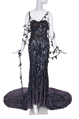 Lot 131 - A fine Donatella Versace haute couture evening gown, 'Mysterious Midnights' collection, Spring-Summer 2003