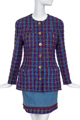 Lot 44 - A Chanel by Karl Lagerfeld tweed and denim suit, 'Nouveau Rapper (Hip Hop)' collection, Autumn-Winter 1991-92