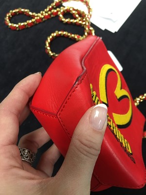 Lot 125 - A Moschino by Jeremy Scott red and yellow leather French fry crossbody bag, Autumn-Winter 2014-15