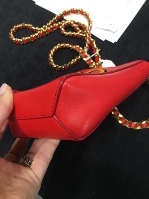 Lot 125 - A Moschino by Jeremy Scott red and yellow leather French fry crossbody bag, Autumn-Winter 2014-15