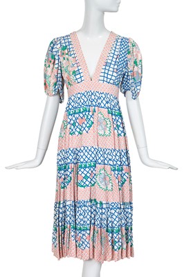Lot 419 - An Ossie Clark/Celia Birtwell for Radley printed cotton summer dress, 1973