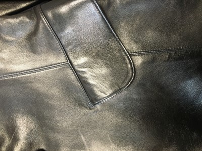 Lot 430 - An Azzedine Alaïa black leather jacket, circa 1990