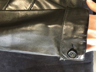 Lot 430 - An Azzedine Alaïa black leather jacket, circa 1990