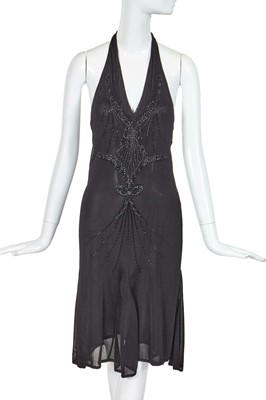 Lot 171 - A Christian Dior by John Galliano embellished black knit dress, 'Gangster Girls' collection Spring-Summer 2008