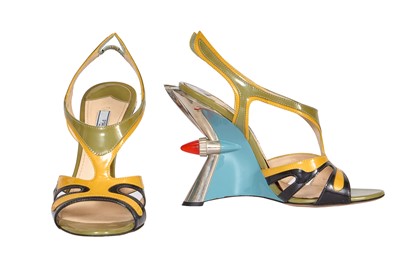 Lot 118 - A pair of Prada patent leather 'tail-light' heels, Spring-Summer 2012