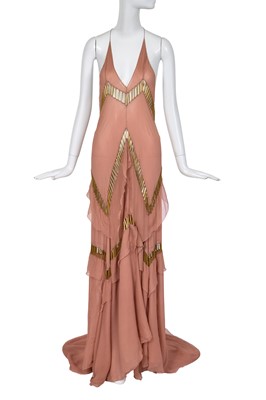 Lot 99 - An Alexandre Vauthier haute couture rosewood silk chiffon evening gown, Autumn-Winter 2015-16