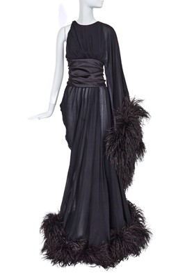 Lot 102 - An Alexandre Vauthier black crêpe georgette evening dress, Autumn-Winter 2020-21