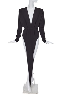Lot 104 - An Alexandre Vauthier haute couture black silk crêpe body, Spring-Summer 2021
