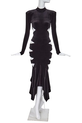 Lot 112 - An Alexandre Vauthier haute couture black velvet dress, Autumn-Winter 2023-24