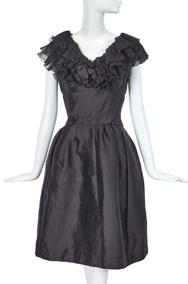 Lot 443 - A Christian Dior London black gazar cocktail dress, circa 1960