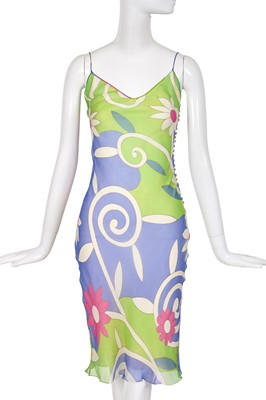 Lot 226 - A Christian Dior by John Galliano printed chiffon dress, Autumn-Winter 2001-02