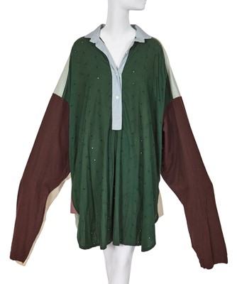 Lot 409 - A John Galliano patchwork 'Big' shirt, 'The Ludic Game' collection, Autumn-Winter 1985-86