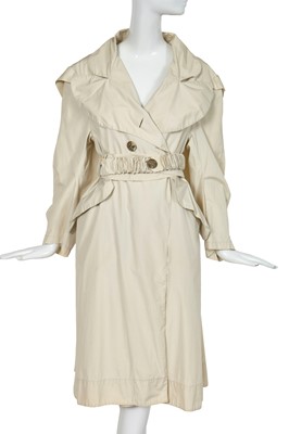 Lot 407 - A John Galliano white cotton coat, 'Fallen Angels' collection, Spring-Summer 1986