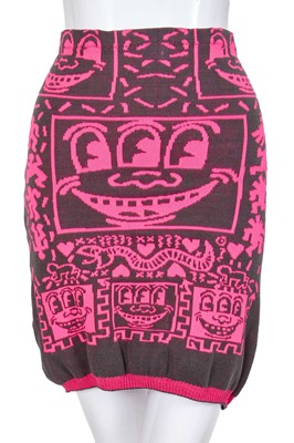 Lot 358 - A Westwood/McLaren Keith Haring-patterned knitted skirt, 'Witches' collection, Autumn-Winter 1983-84