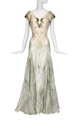 Lot 125 - An Alexander McQueen printed silk evening gown, 'Angels & Demons' collection, Autumn-Winter 2010-11