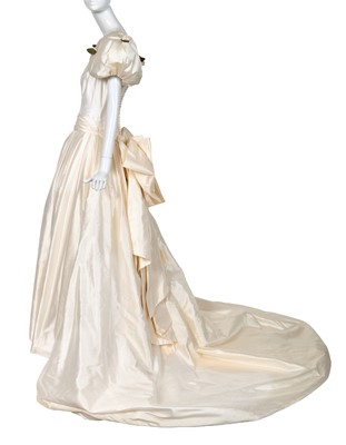 Lot 340 - A Christian Dior silk shantung bridal gown, 1995