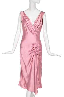 Lot 215 - A Christian Dior by John Galliano pink crêpe de chine cocktail dress, commercial collection 2003