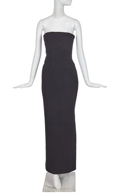Lot 302 - A Givenchy by Alexander McQueen black moss crêpe evening dress, 'It's a Jungle Out There' collection, Autumn-Winter 1997-98