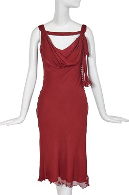 Lot 193 - A Christian Dior by John Galliano burgundy chiffon slip dress, 'Off Duty Icon' collection, Autumn-Winter 2005-06
