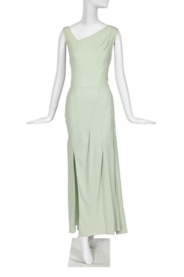 Lot 197 - A Christian Dior by John Galliano mint-green hammered silk evening dress, pre-collection 2005