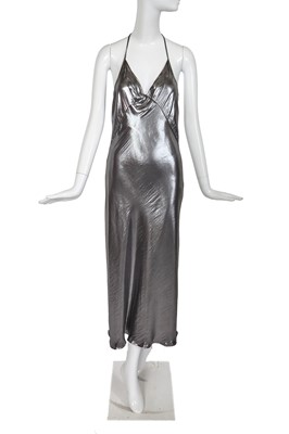 Lot 181 - A Christian Dior by John Galliano silver lamé evening dress, Resort 2007