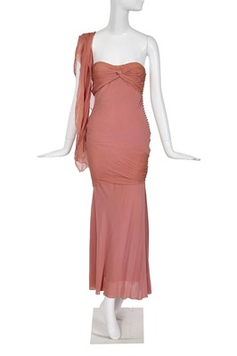 Lot 309 - A Christian Dior by John Galliano pink chiffon evening dress, late 1990s-2000s