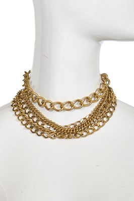 Lot 48 - A Chanel by Karl Lagerfeld gilt chain necklace, 1989