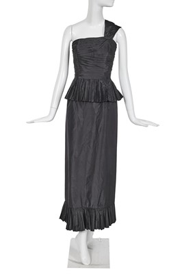 Lot 50 - A Chanel by Karl Lagerfeld black silk taffeta evening dress, Spring-Summer 1986