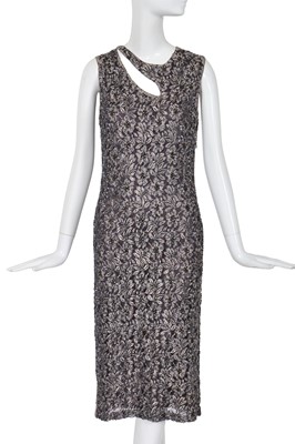 Lot 297 - An Alexander McQueen grey beaded sheath dress, circa 1998