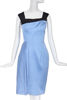 Lot 163 - A Christian Dior haute couture by Raf Simons cornflower blue silk ensemble, Spring-Summer 2013