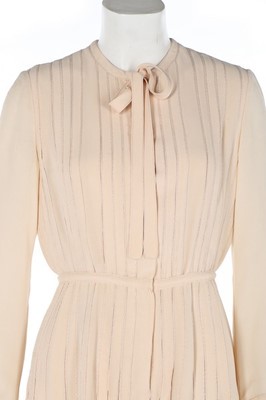 Lot 255 - A Chanel haute couture ivory silk crêpe dress,...